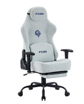 PZDO Lumbar Support Light Grey Gaming Chair