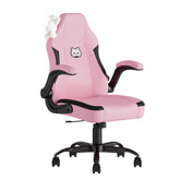 Submi Pink Gaming Chair, Ergonomic Desk Office Chair with Lumbar Support, Computer Chair with Flip-up Armrests, Comfy Task C…
