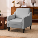 Dailyhome Accent Chair for Living Room, Modern Velvet Living Room Chairs with Wide Backrest, Upholstered Comfy Chair with Cu…