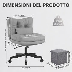 Submi Grigio Chiaro Office Chair - product image 2