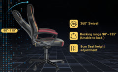 HapGIFT Computer Chair, Racing Style Gaming Chair with Link Armrest, Ergonomic PC Office Chairs for Adults Teens, Height Adju