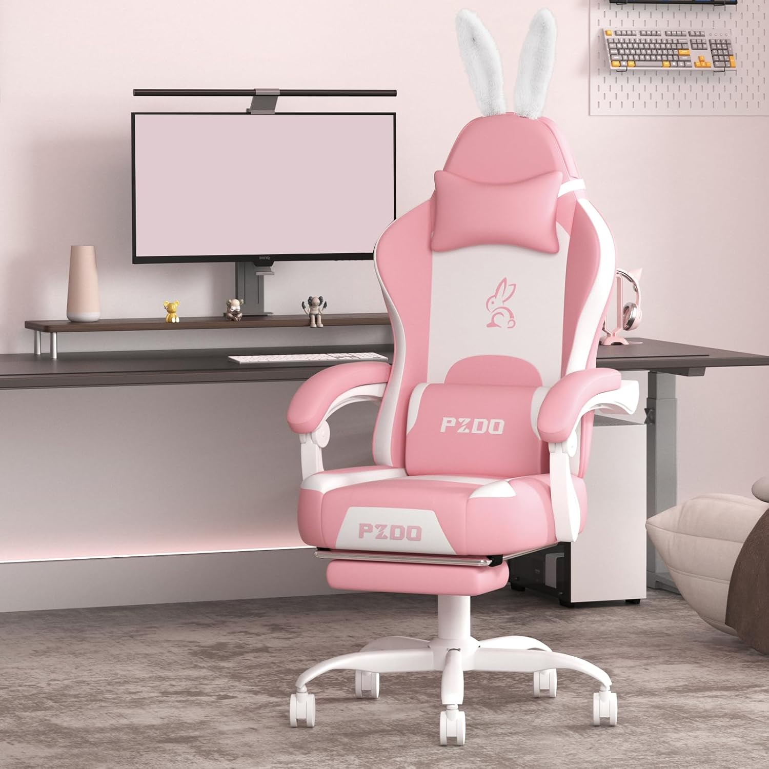 PZDO Kawaii Pink Gaming Chair