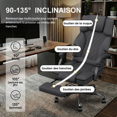 PZDO Fabric Dark Grey Office Chair