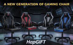 HapGIFT Computer Chair, Racing Style Gaming Chair with Link Armrest, Ergonomic PC Office Chairs for Adults Teens, Height Adju