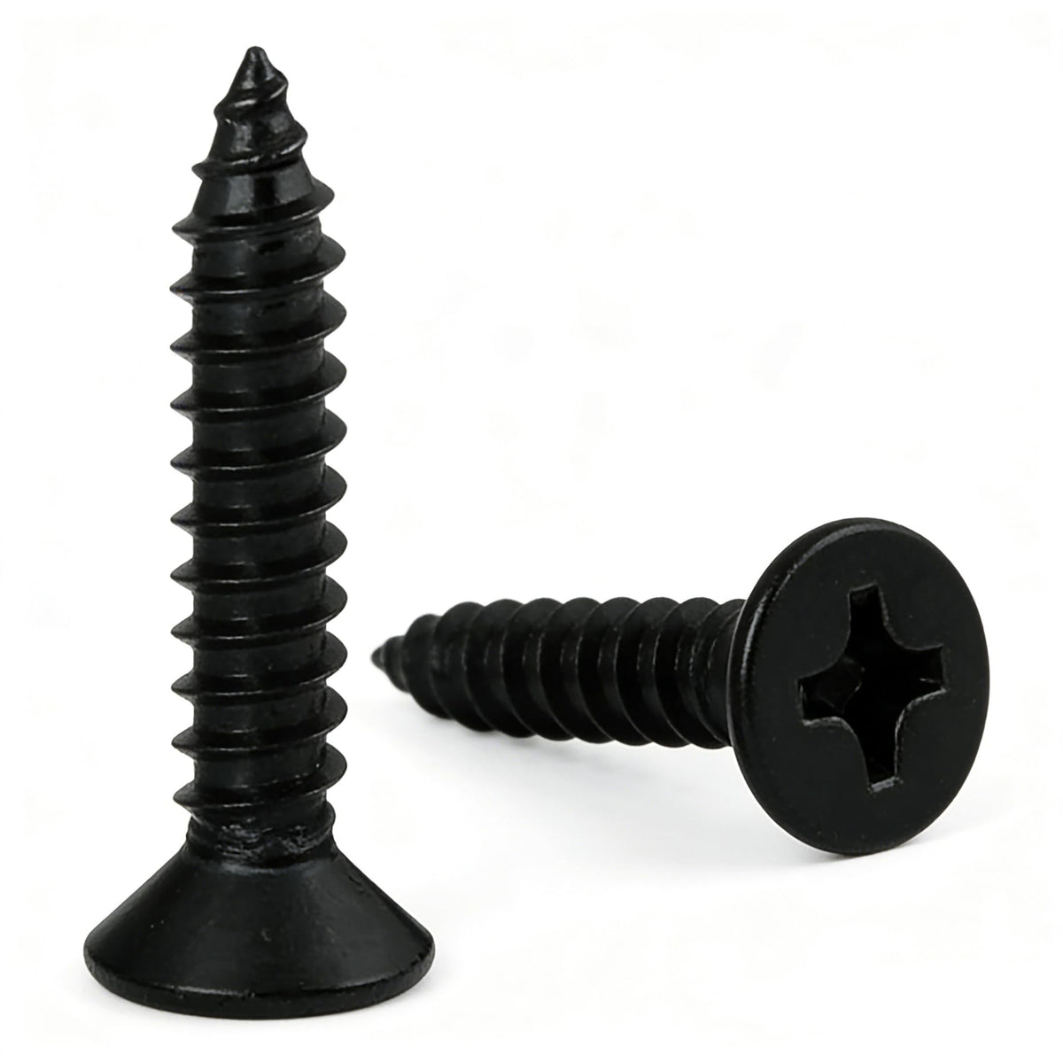 Flat Head Self-Tapping Wood Screws - Rust-Proof Carbon Steel for Woodworking & DIY - product image 1