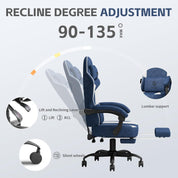 PZDO Comfortable Blue Gaming Chair