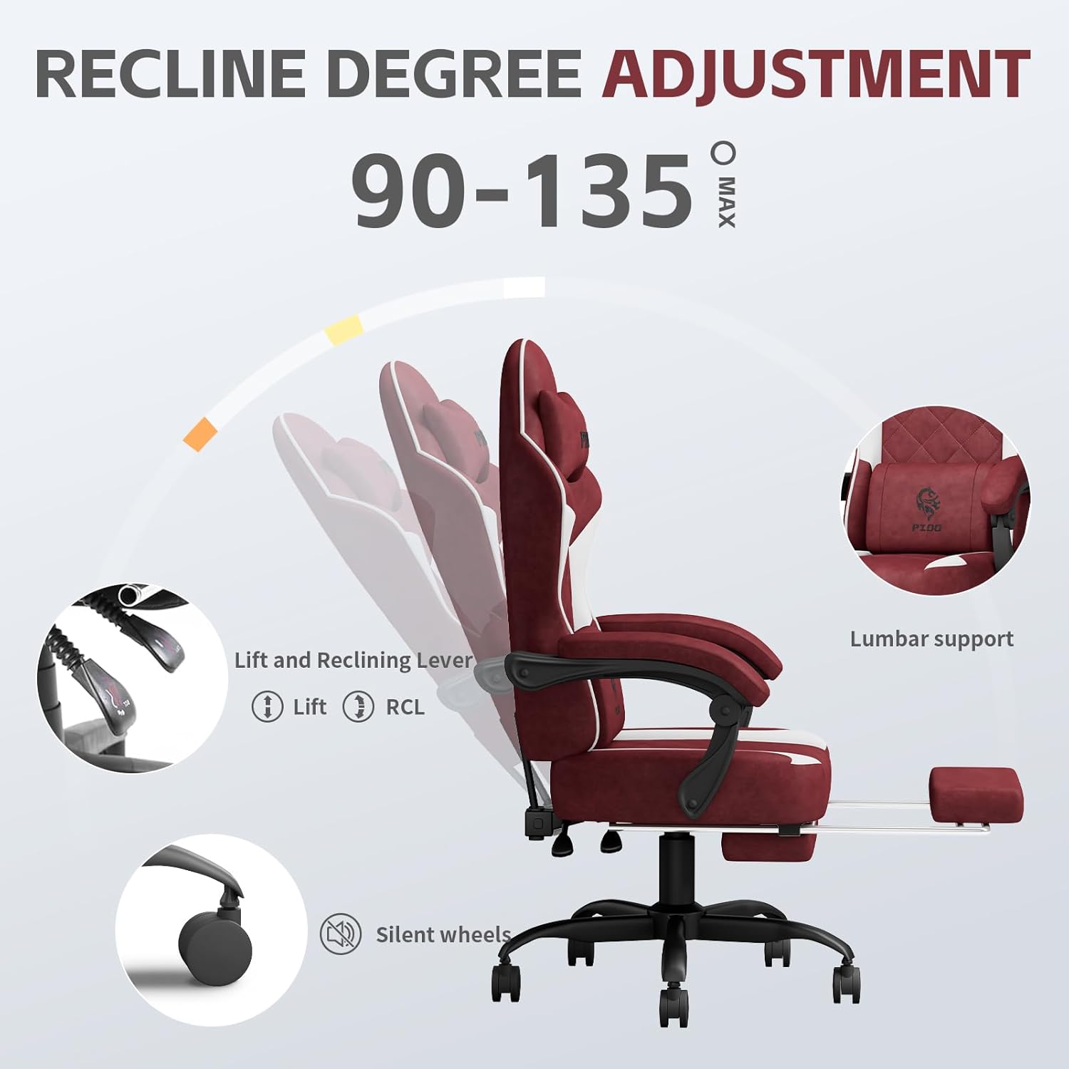 PZDO Premium Red Gamer Chair