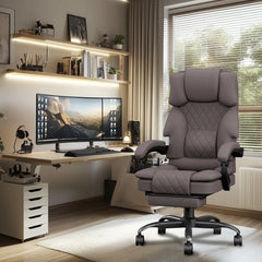 PZDO Fabric Deep Brown Office Chair