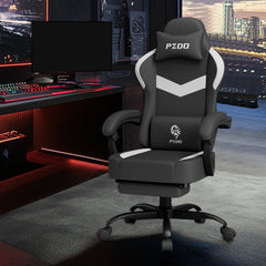 PZDO Ergonomic Black White Gaming Chair