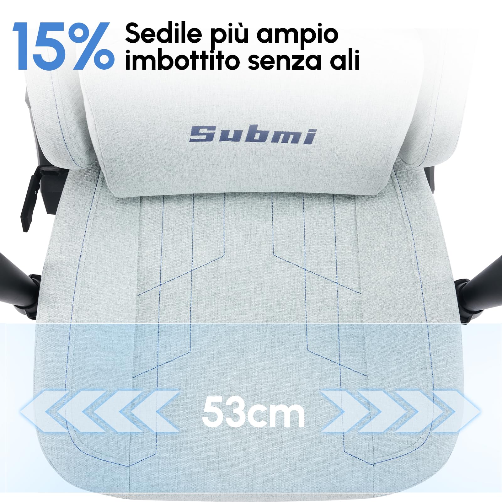 Submi Hellgrau Office Chair - product image 5