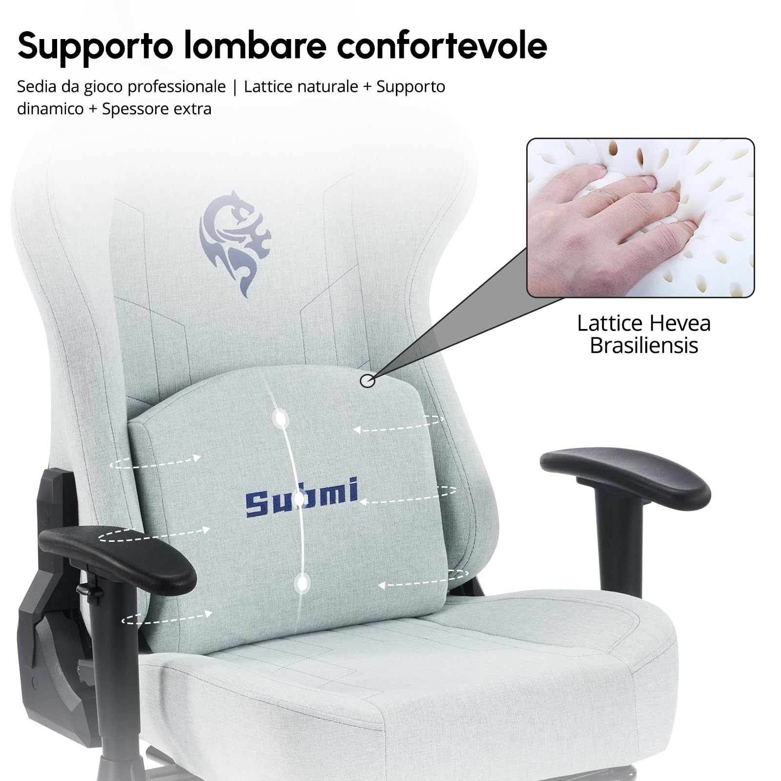 Submi Hellgrau Office Chair - product image 7
