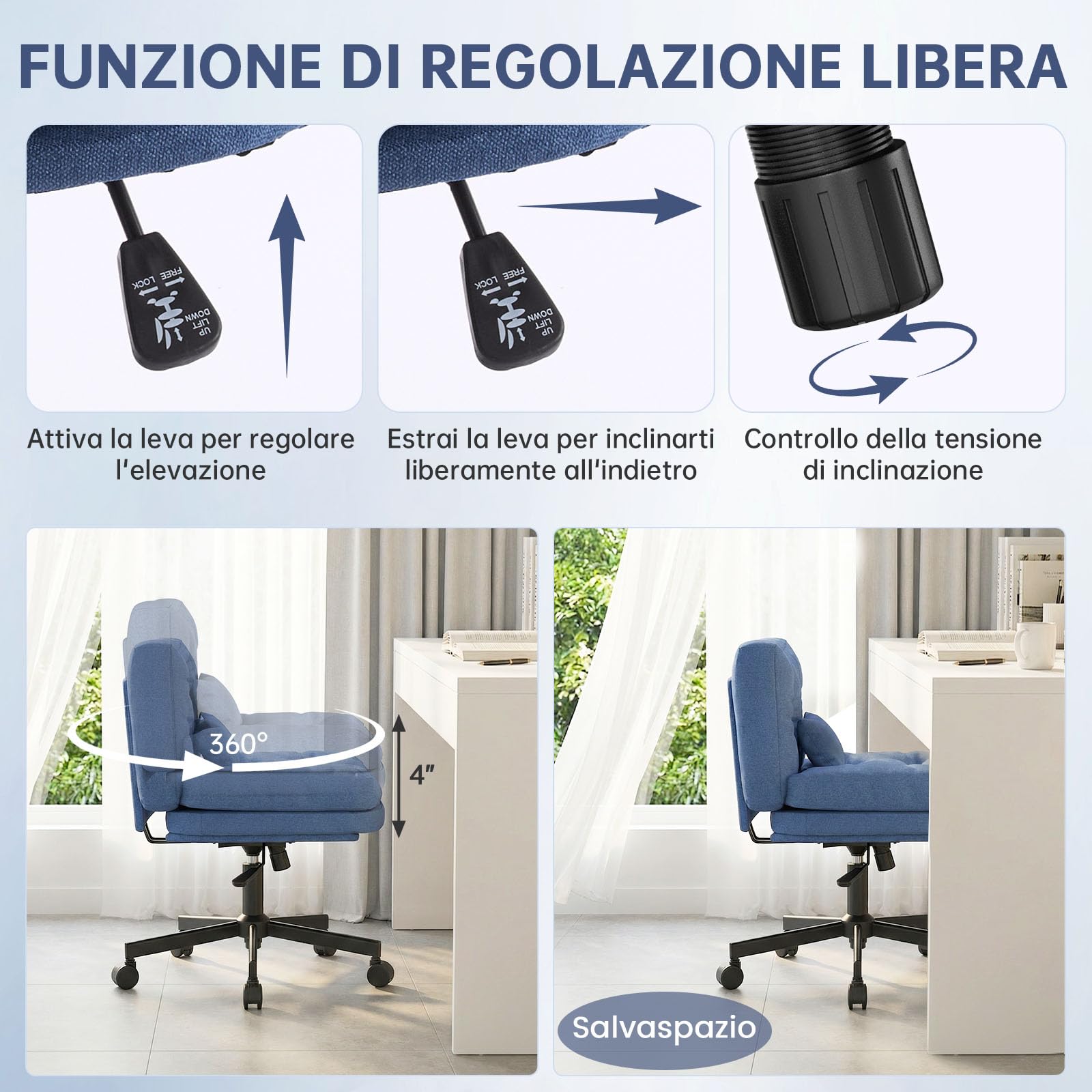 Submi Blu Office Chair - product image 7