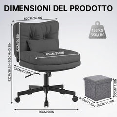 Submi Grigio Scuro Office Chair - product image 2