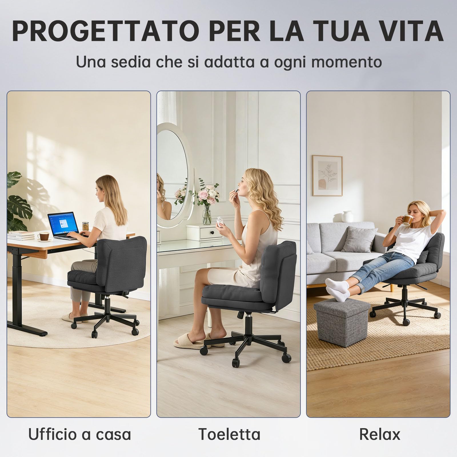 Submi Grigio Scuro Office Chair - product image 6
