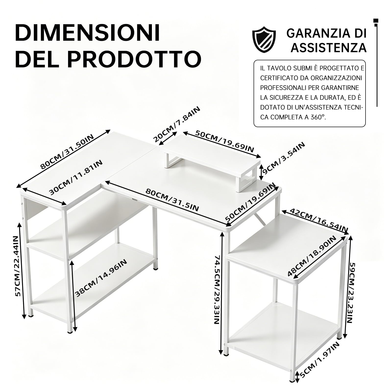 Submi Bianco Desk - product image 2