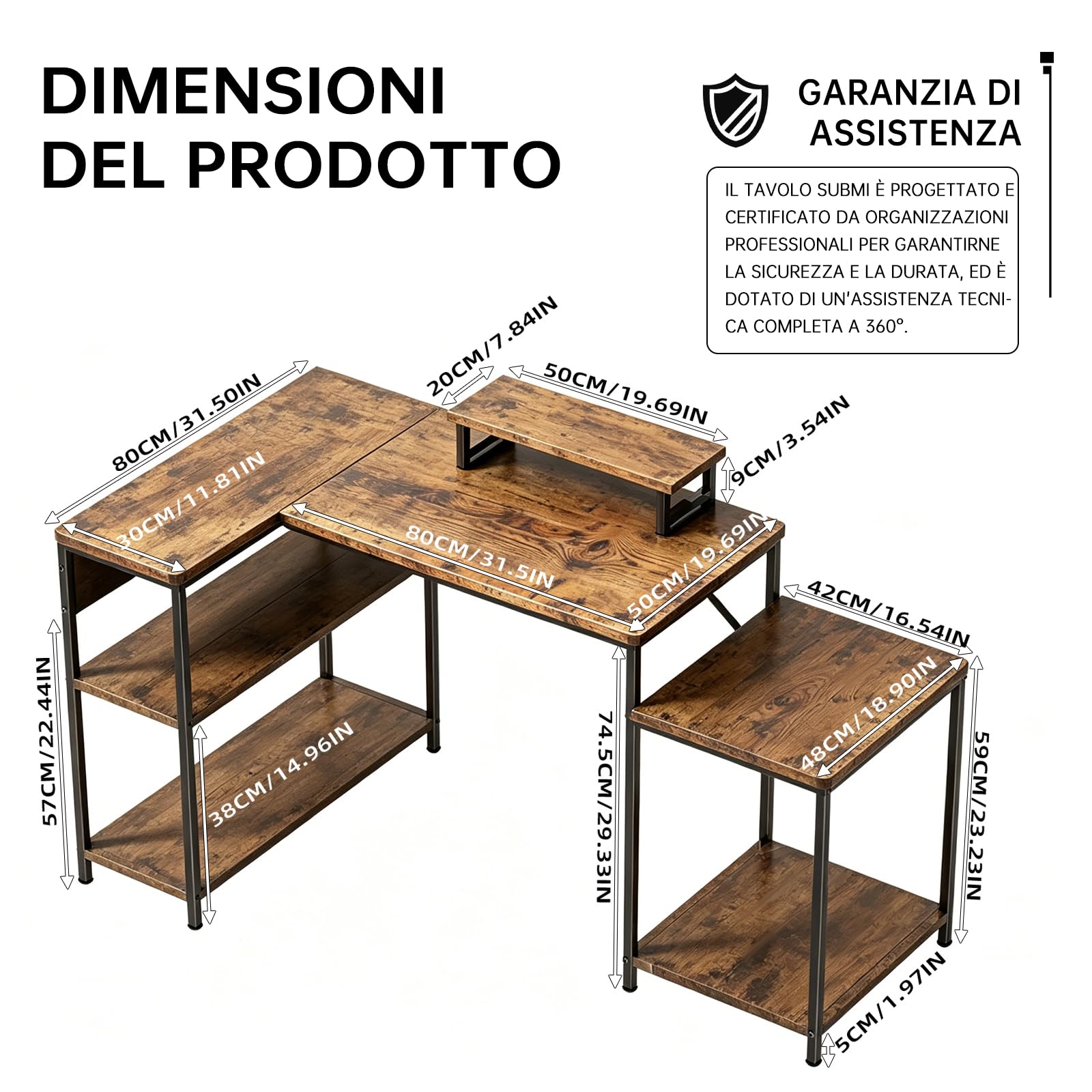 Submi Marrone Desk - product image 2