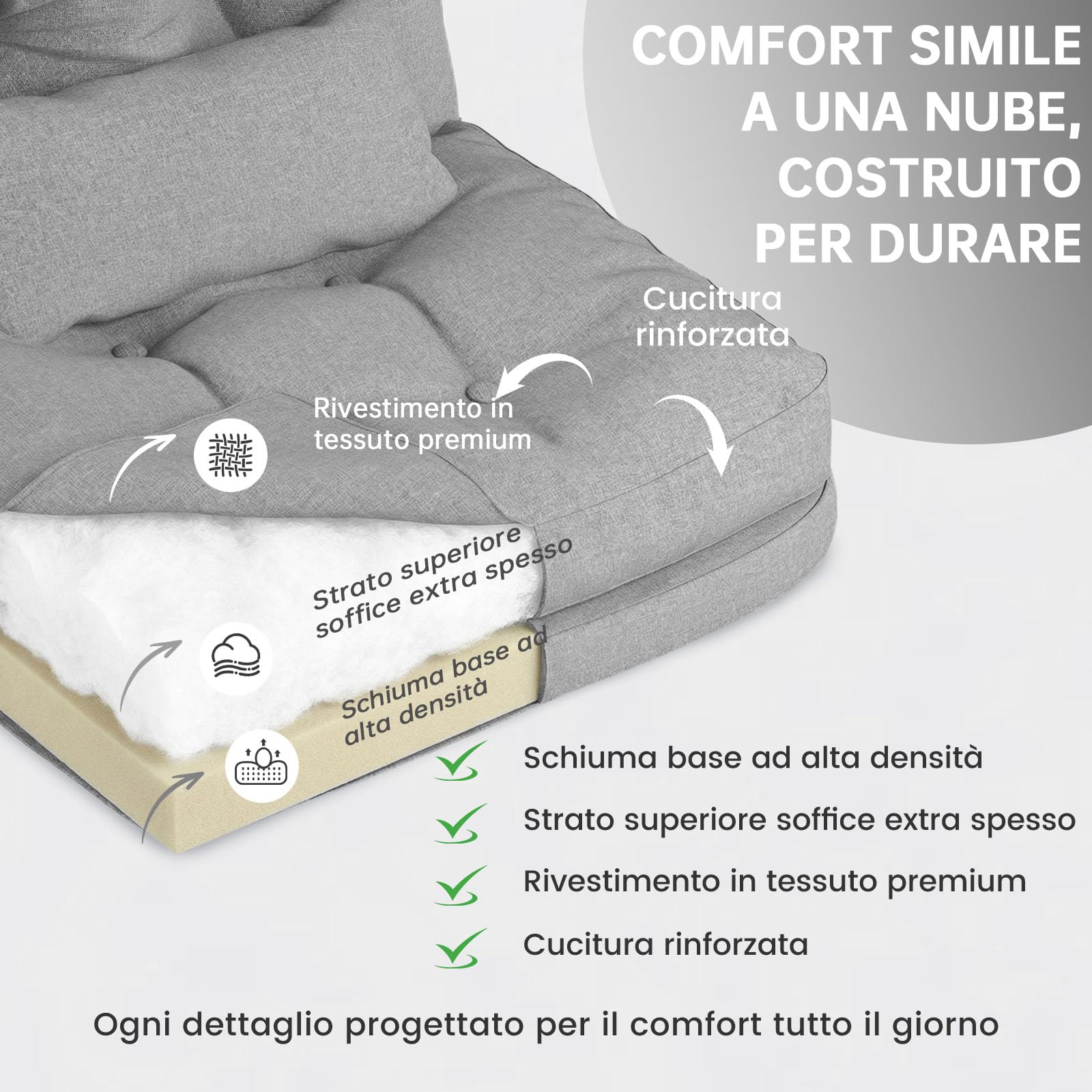 Submi Grigio Chiaro Office Chair - product image 4
