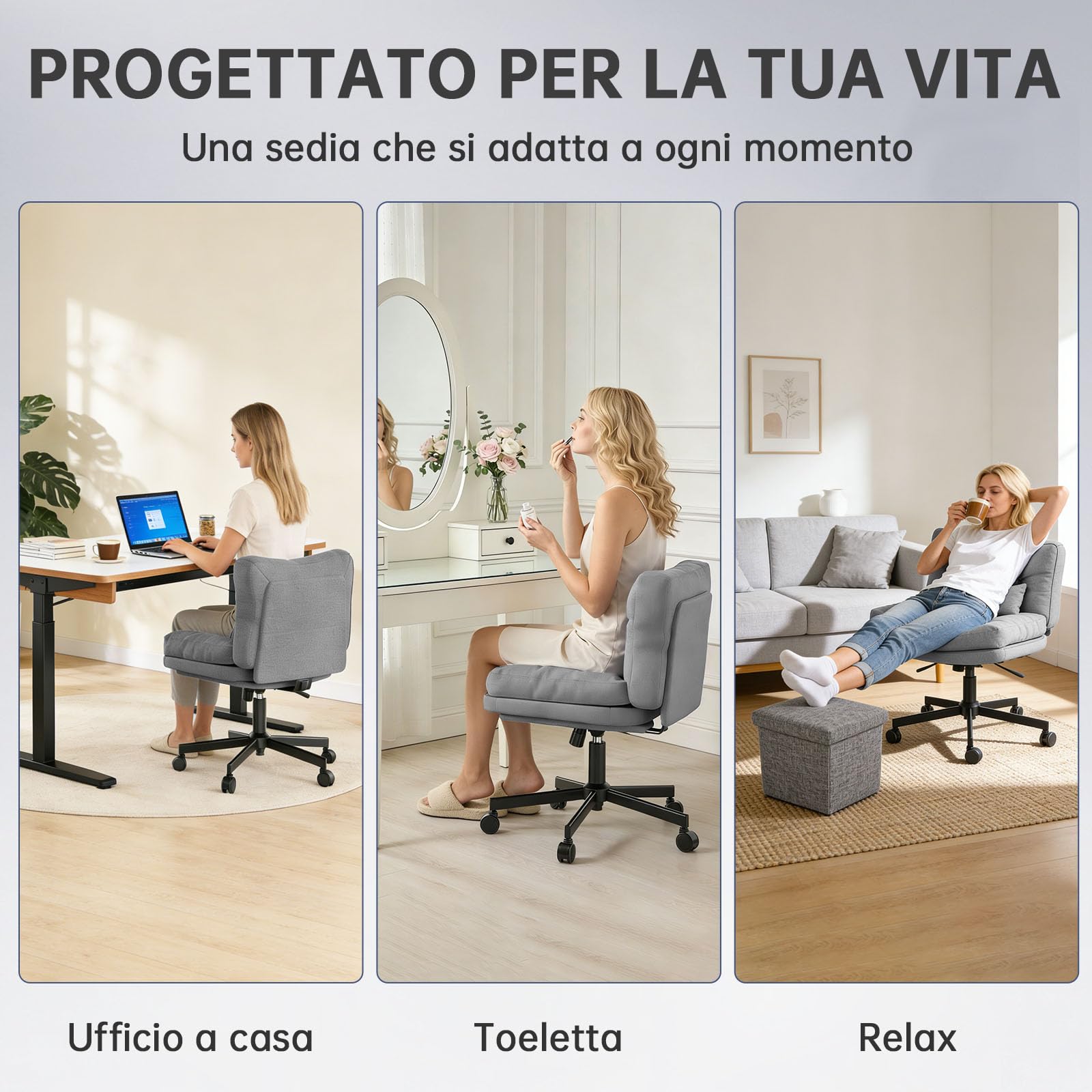 Submi Grigio Chiaro Office Chair - product image 6