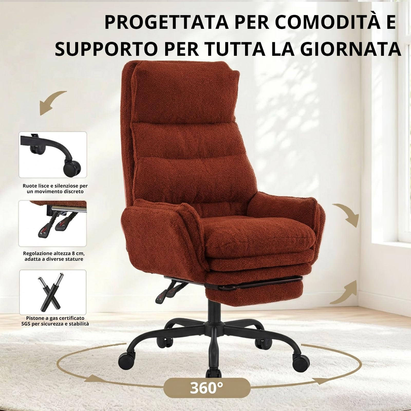 Submi Marrone Office Chair - product image 7