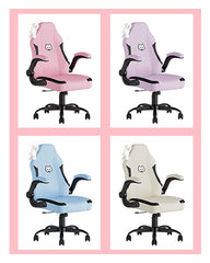 Submi Gaming Chairs for Adults, Office Chair with Lumbar Support and Height Adjustable, Computer Chair with Flip-up Armrests,